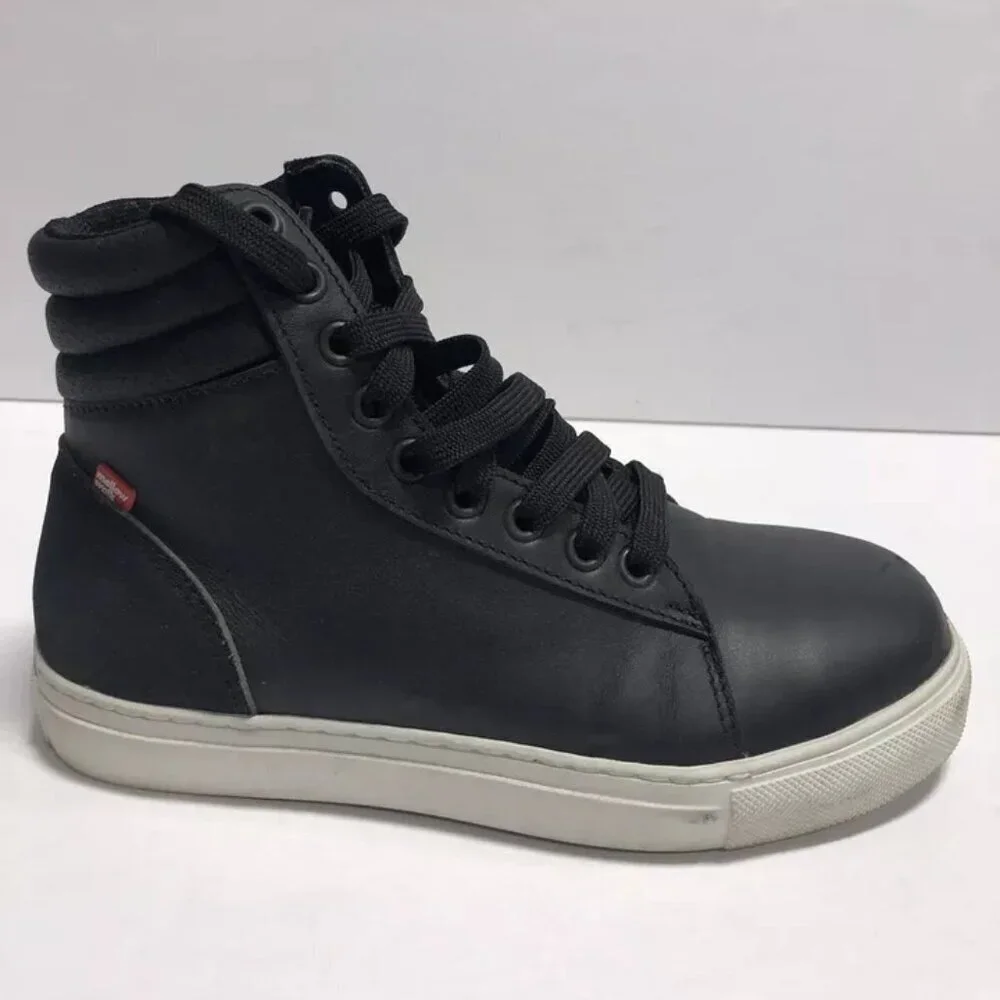 Mellow Walk Women’s Jessica, Black Lace-Up Sneakers, Size 5.5M